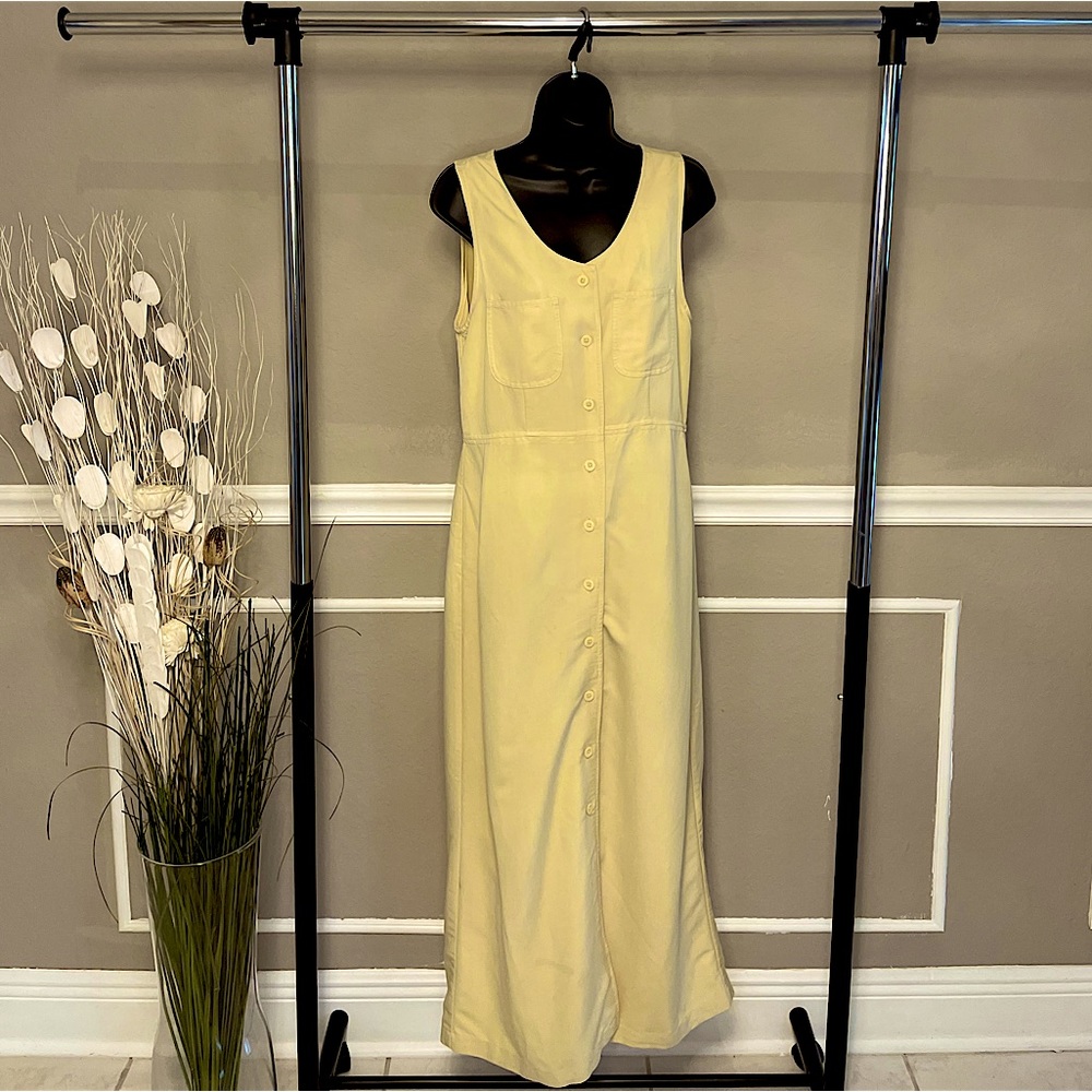Button Yellow Dress